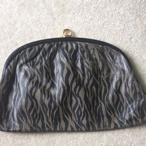Vintage zebra print clutch purse.